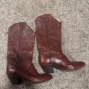 Brown Leather Western Boots